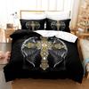 Conjunto de cama tamanho Queen com estampa de Jesus, série budista. Inclui: [Lista de roupas de cama]. (Capa de edredom + fronhas)Meninos e meninas adolescentes