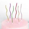 Curved Cake Candles Birthday Baby Shower Gender Reveal Cupcake Decorating Candle Toppers Wedding Party Decorative Supplies