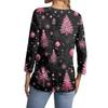 Women's Casual Fashionable Sexy Comfortable V-Neck Christmas Three-Quarter Sleeve Top