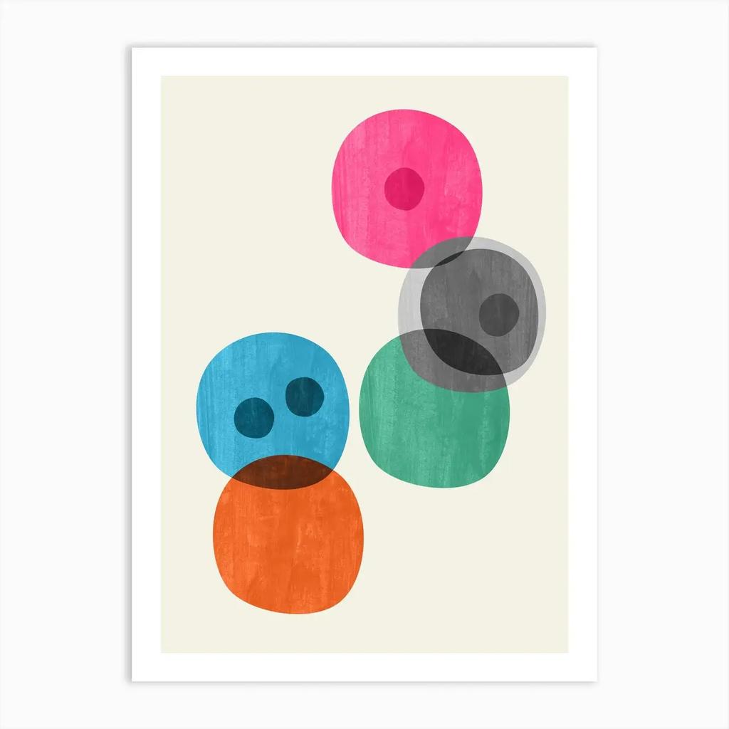 Kolorowe Abstrakcyjne Geometria Płótno Sztuka Malarstwo Macron Nowoczesny Nordycki Plakaty Wydruki Obraz na Ścianę do Salonu Wystrój Domu