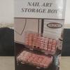 Portable Nail Clip Storage Box, Nail Art Collection Box, Three Fold, Transparent Dust-proof Nail Art Organizing Display Box