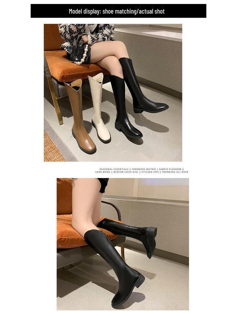 Women's Over-the-Knee Martin Boots: Slimming High Knight Boots for Autumn and Winter