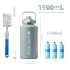 SANTECO 1900ml Large Capacity Vacuum Insulated Stainless Steel Water Bottle Baseball with Direct Suitable for Sports Keeps Drinks Hot or Wide Easy to