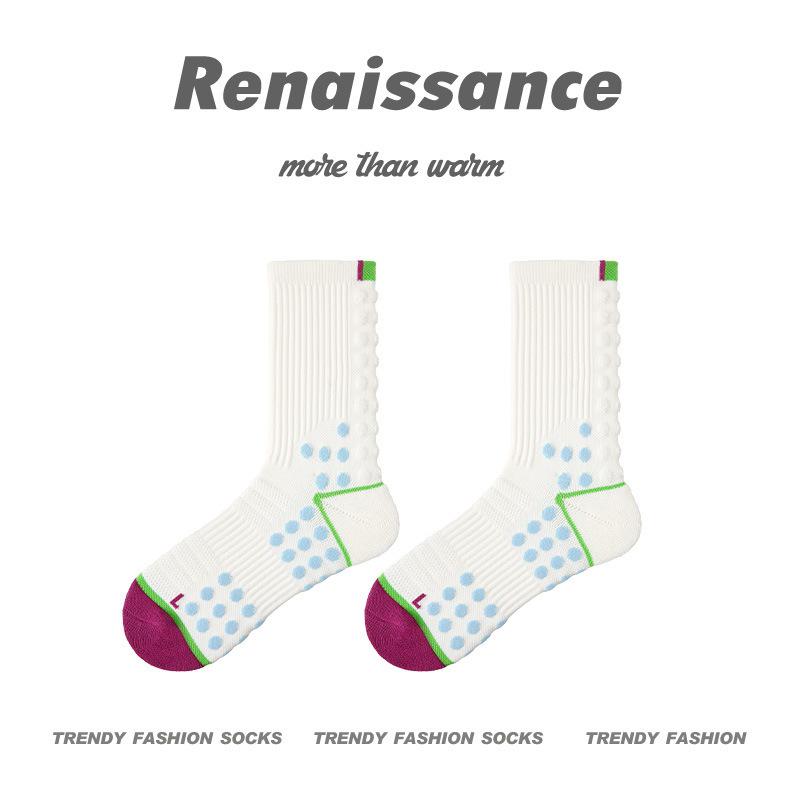 Women's Renaissance Sports Socks - Breathable, Sweat-wicking, Brown Compression Running Socks with Towel Bottom.