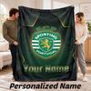 Sporting CP Personalized Flannel Blanket Custom Name Text Soft Throw Blanket Home Decor