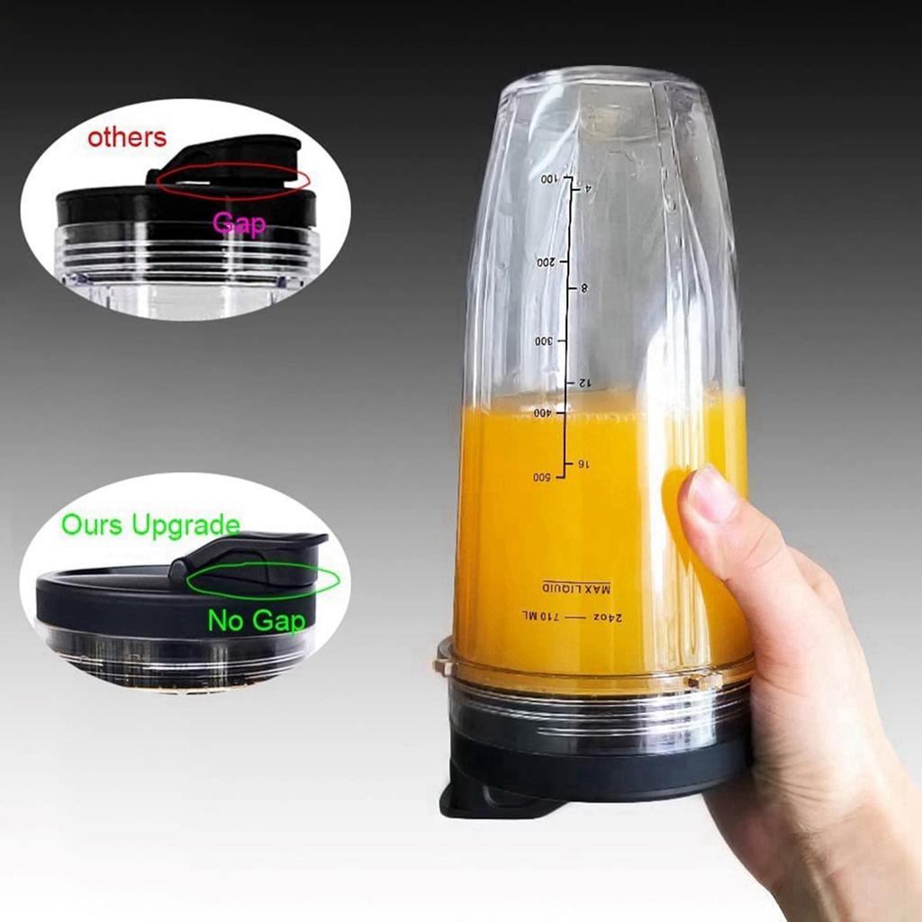 Juicer Mixer Cup with Lid Rubber Gasket For BL641 BL2012 BL2013 BL480 BL480D BL481 BL482 BL486CO BL487 Blender Blade24OZ