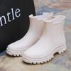 Water Shoes Japan and Korea Fashion Chelsea Short Rain Shoes Women's Rain Boots Martin Boots Non-slip Water Boots Rain Boots Adult PVC Overshoes