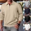 Men's Loose Casual  Long-sleeved Lapel Zip-up Hoodie