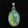 A+ Quality CERTIFEID 34 Ct 925 Sterling Silver Natural Oval Opal Gems Pendant