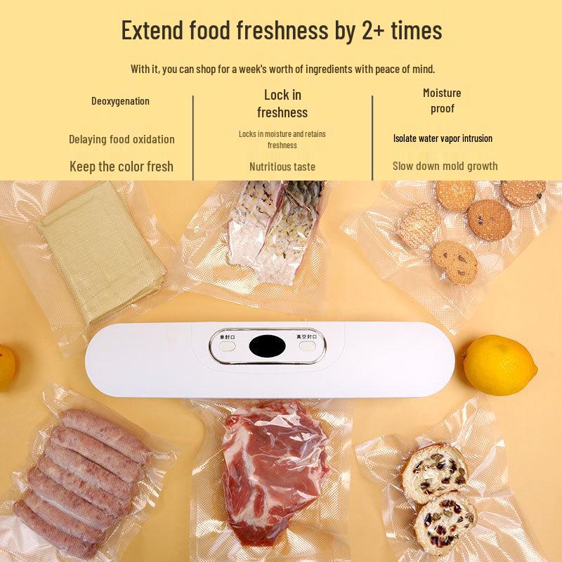 Haushaltsvakuumiergerät mit Doppelfunktion zur Konservierung von trockenen und feuchten Lebensmitteln