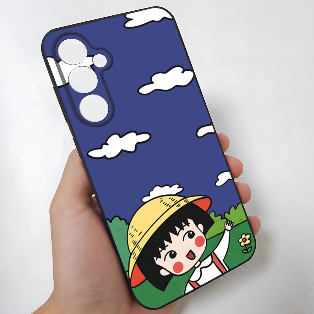 Chibi Maruko-chan Phone Case For Samsung S26 Ultra S25 Edge Ultra S23 S22 S21 S20 Ultra Plus S24 Fe Glass Cover