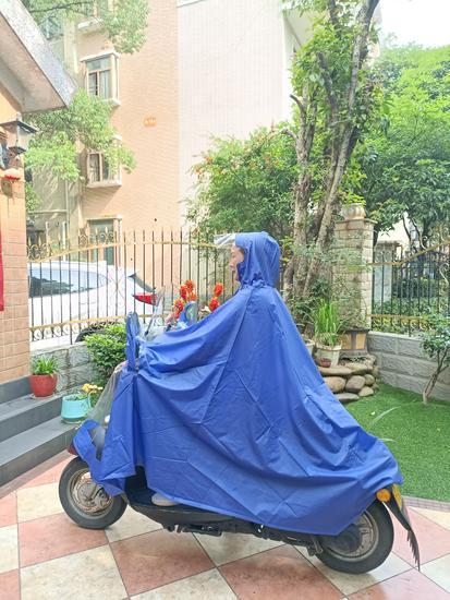 Enhanced Electric Vehicle Motorcycle Rain Poncho with Double Windshield XXL