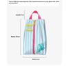 Breathable Water Resistant Shoe Storage Bag With Zipper Cute Striped Print Perfect For Travel Beach Trips Daily Use