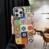 Italian Sicilian Style Floral Pattern Shockproof Phone Case for iPhone 17 Air 16 16E 15 Pro Max 14 Plus 13 Mini 12 Back Cover An