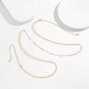 Simple Cross Chest Breast Belly Body Chain Necklace for Women Girls Wedding Sexy Ball Boho Body Jewelry Prom Party Accessories