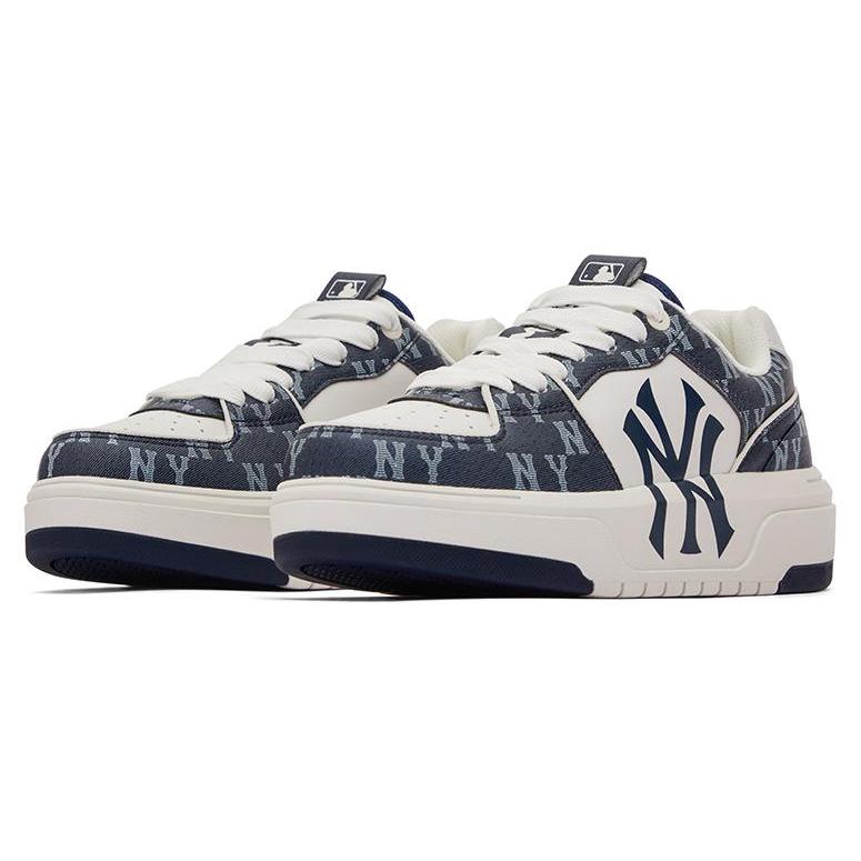 New MLB Chunky Liner 24SS Slip Resistant Low Top Skateboard Shoes Unisex Marine Blue 3ASXCLD4N-50NYS