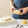 Große Kapazität Arbeitsplatte Butterdose Platte mit Acryldeckel Küchenaufbewahrung Butterbehälter Box Butter Geschirr