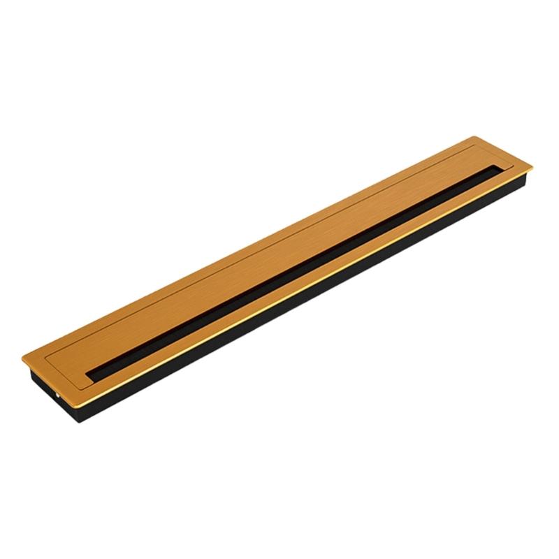 Rectangle Brushed Metal Cable Grommet for Desk Wire Organizes Desk Cord Pass Through Grommets for Homes & Office Tables