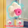 Flower Shape Suction Cup Hook, No-Drill Plastic Cabinet Handles, Rotatable Knob Adjustable Buckle for Kitchen Bathroom