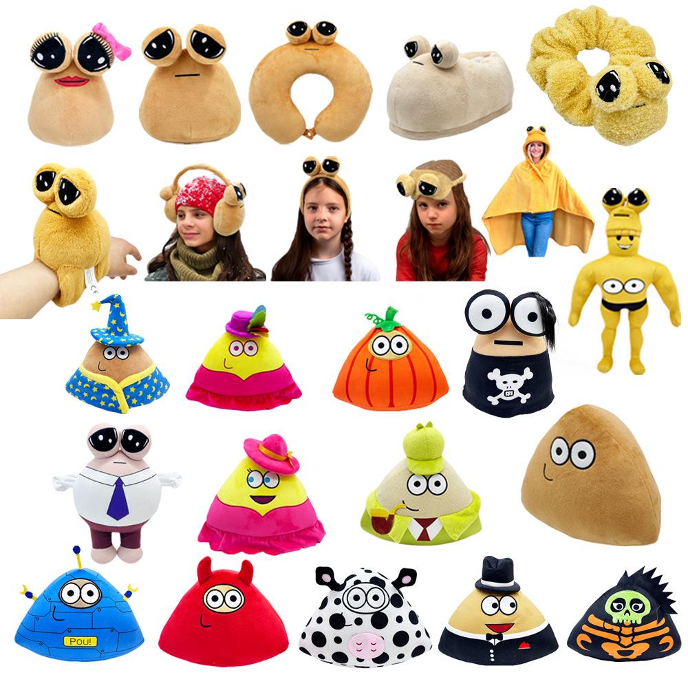 Alien Pou Plush Cartoon Pillow with Big Eyes - Cute & Funny 3D Doll