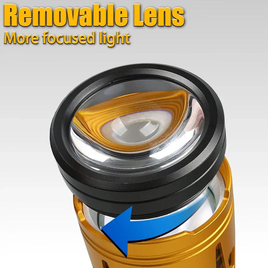 535 Tactical Led Flashlight- Rechargeable Zoomable Waterproof L ong-Range Fishing Torch with Ignition Lens for Fishing & Outdoor