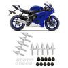 Windschutzscheiben Windabweiser Dornschrauben M5 Schrauben Muttern Motorrad Modifikationszubehör Silber
