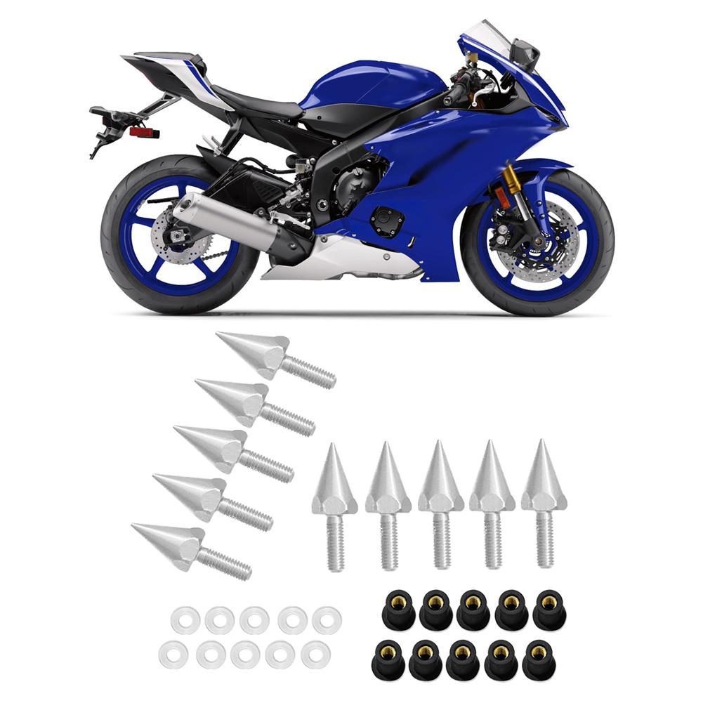 Windschutzscheiben Windabweiser Dornschrauben M5 Schrauben Muttern Motorrad Modifikationszubehör Silber