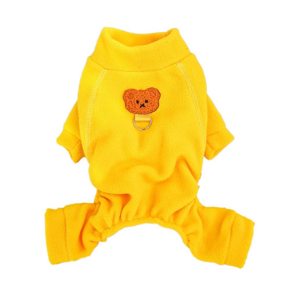 

Мягкий плюшевый комбинезон для собаки с узором медведя, базовая одежда для собаки, милая пижама для кошек и собак XXL