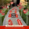 Outdoor Wedding Aisle Balloons - Double Happiness Yard Decorations