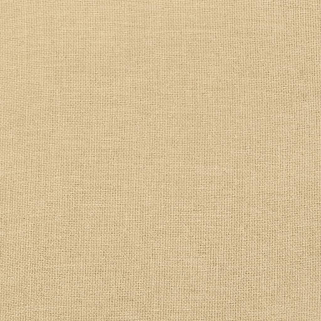 Low Back Chair Cushions 6 Pcs Melange Beige 100 X 50 X 7 Cm Fabric