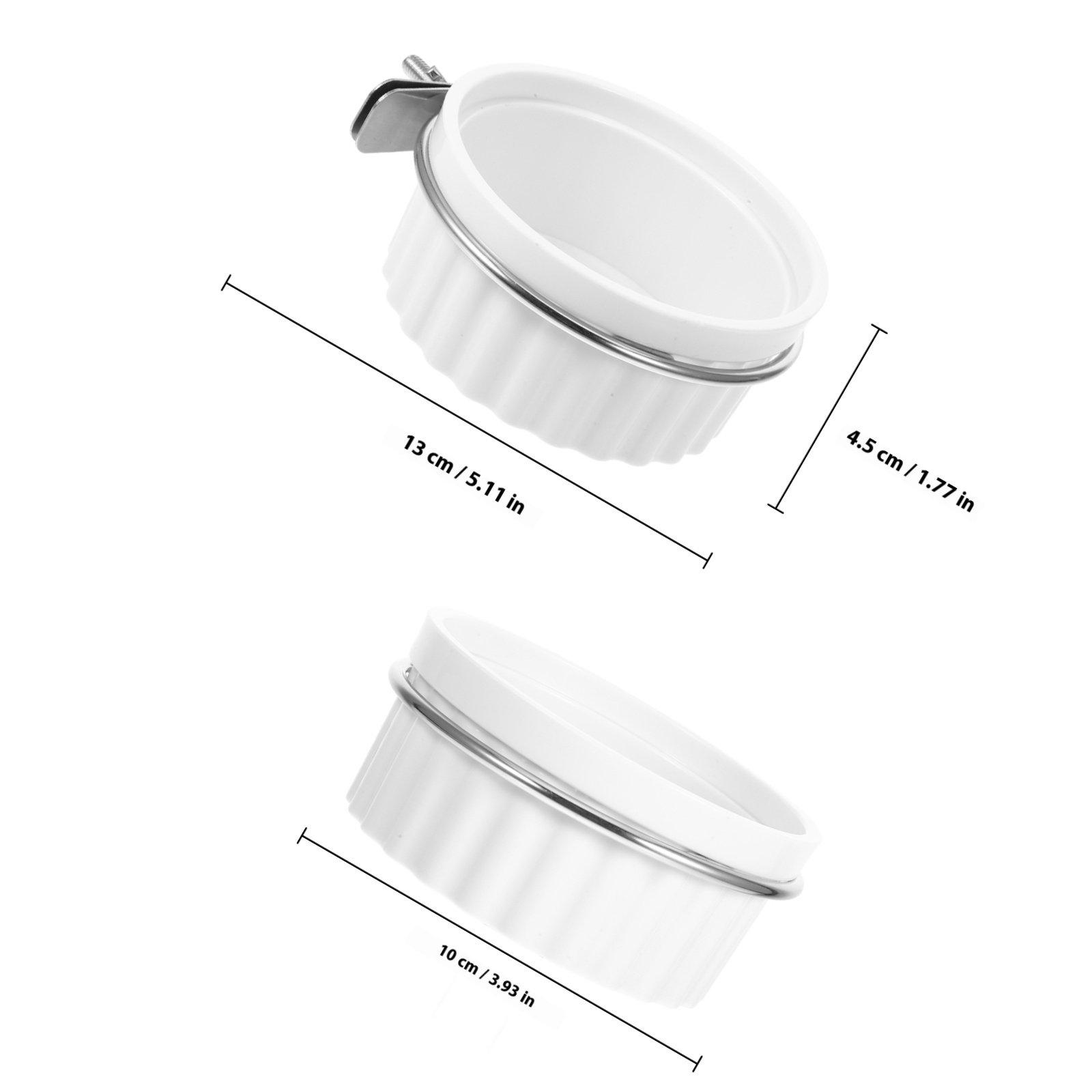 

Bird Feeding Bowl ABS Secure Cage Attachment Feeding Cup for Parakeets Cockatiel Conure Small Bird Food Dish Feeder белый