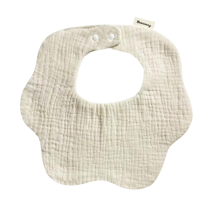 Japanese Style Waterproof Baby Bib - Cartoon Design, Pure Cotton, Ideal for Newborns