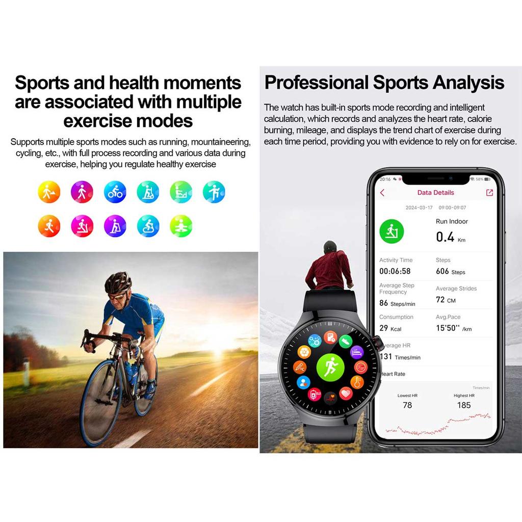 2026 Neue klinische Smartwatch mit EKG+PPG und Körper-Mikroüberwachung, Mikro-Untersuchung, Herzfrequenz, Smartwatch für Android & iOS, Damen