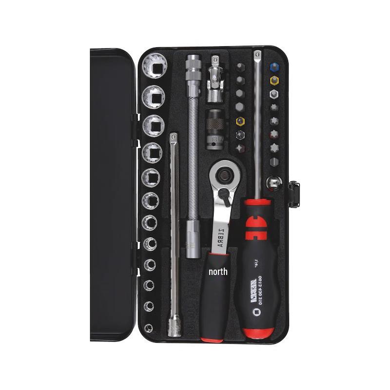 Wurth 34-Piece 1/4-inch Multifunction Socket Wrench Set