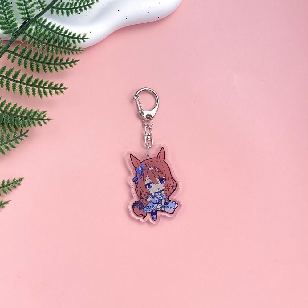 1/15 Stück Anime Figuren Pretty Derby Acryl Schlüsselanhänger Niedlicher Rucksack Anhänger Lustige Tasche Charms Zubehör Dekoration Feiertagsgeschenke