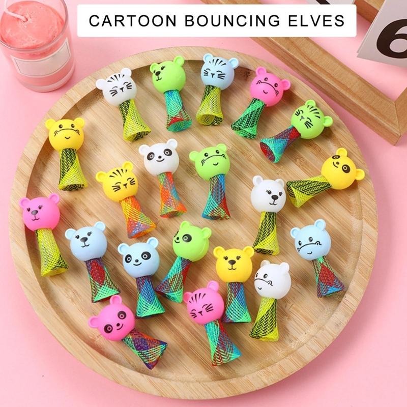 Personnage de dessin animé mixte rebondissant Personnages de dessin animé rebondissants créatifs Animal de dessin animé Poupée sautante Jeu Jouet