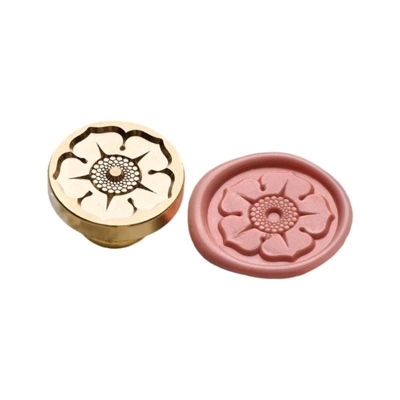Vintage Seal Stamp Flower Embossed Wax Seal Stamp for Seal Envelope Card Party Invitation Packaging Christmas Wedding