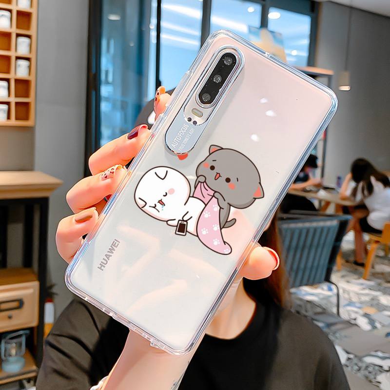 FHNBLJ Mochi Peach Goma Cat Phone Case For Huawei P 20 30 40 pro lite Psmart2019 Honor 8 10 20 Y5 6 2019 Nova3E