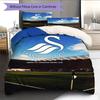 Biancheria da letto con motivo Swansea AFC Decorazione per la casa Regalo di compleanno ( 1 copripiumino + 2 federe, senza imbottitura),merchandising per fan.