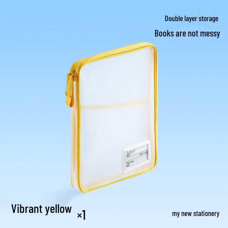 Large Capacity Transparent A4 File Bag for Books & Homework