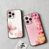 P-Peach-B-Blossom Black Phone Case That Fits For IPhone 17,16,15,11,13,14 Pro Max,Plus,X,Xr,Xs Max,13Mini