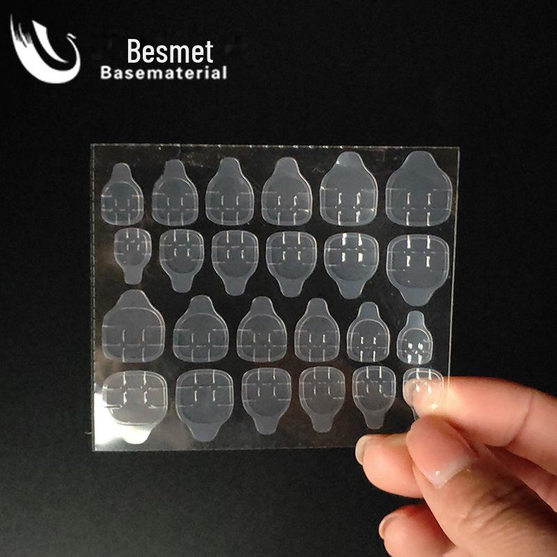 Eco-Friendly Waterproof Transparent Double-Sided Nail Art Adhesive Stickers