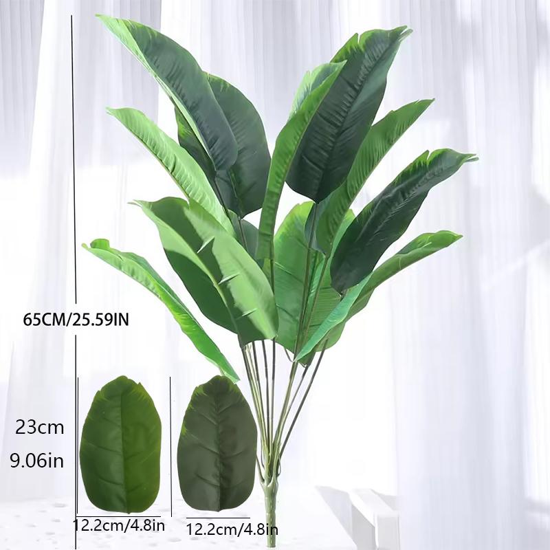 

90см Большие Тропические Искусственные Растения Дерево Стрелиции Ложной Лист Банана Пластиковые Пальмы для Домашнего Садового Декора
