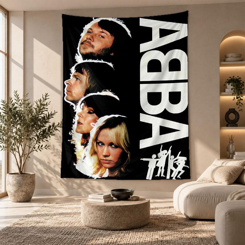 Decorative Tapestry,ABBA Printed Wall Art, Lightweight Wall Hanging For Bedroom Background