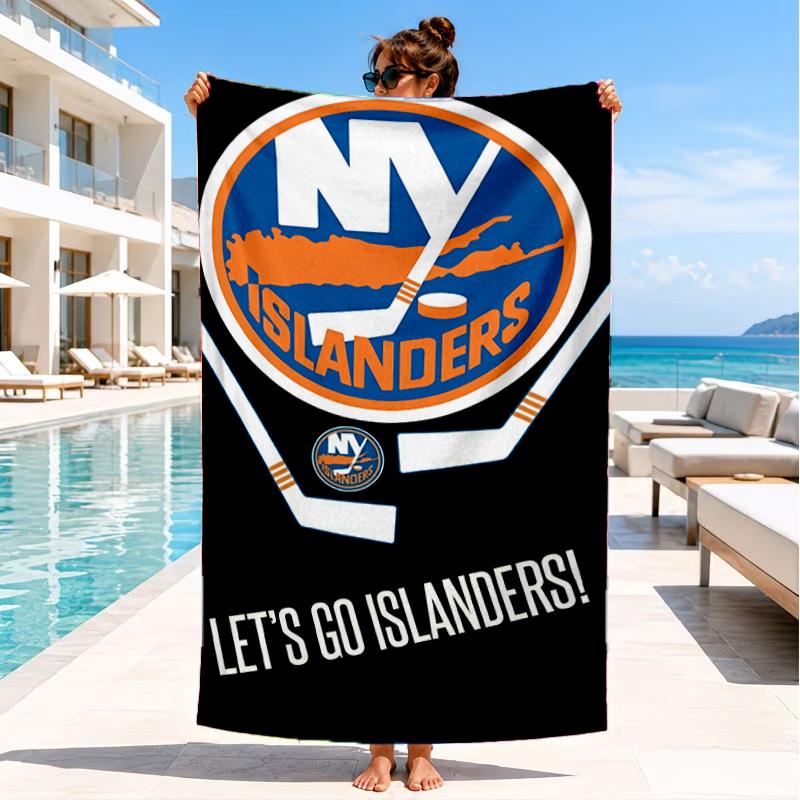Islanders Hockey Pride Beach Towel, Super Soft Microfiber, Perfect Gift for Her/Him, Birthday, for Pool, Beach, Travel, Decor Beach Party