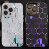 Fashion Technology Honeycomb Phone Case for Samsung Galaxy S24 S23 Ultra A14 A54 A55 5G A15 A53 A32 A52s S22 S21 FE Laser Cover