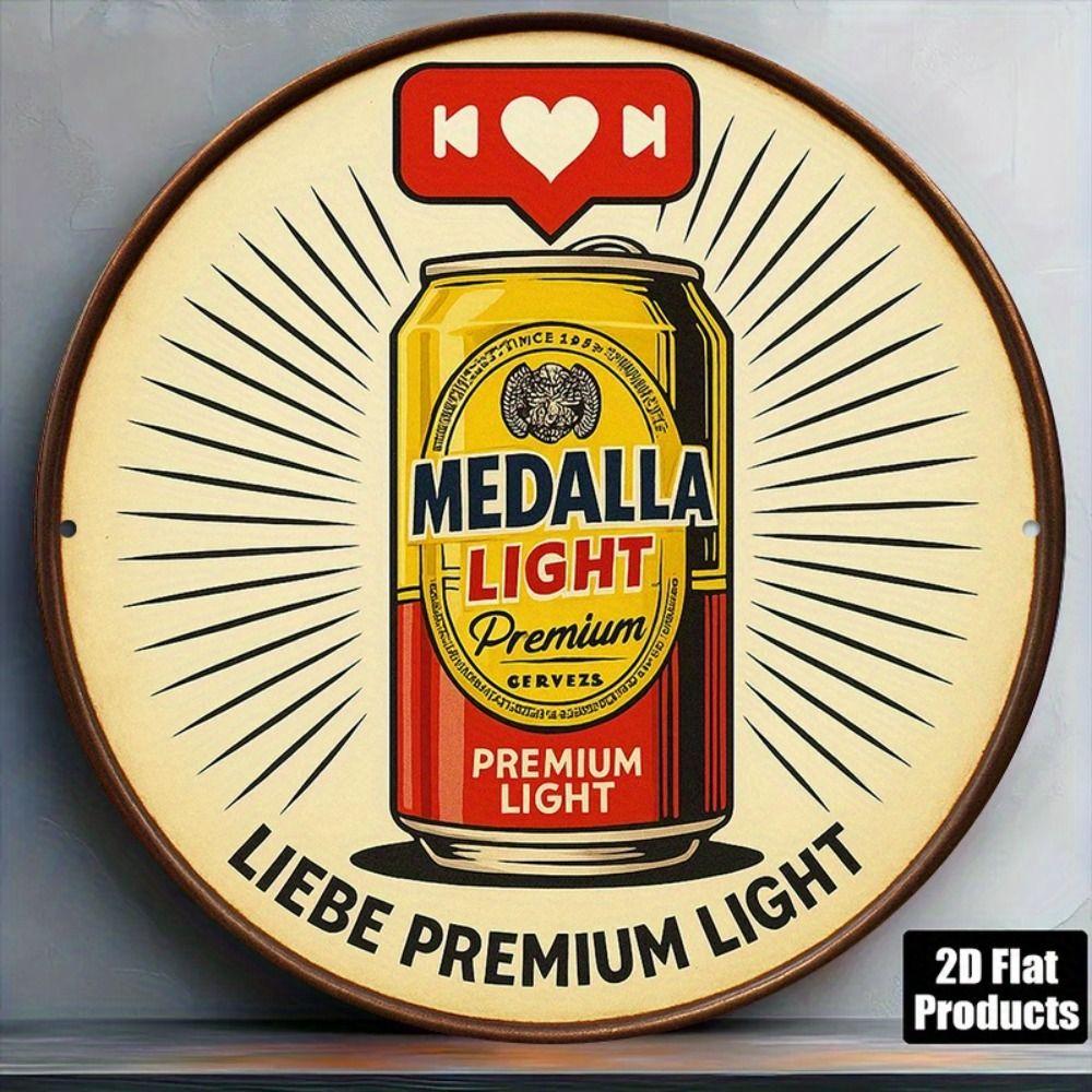 

Round Metal Wall Art Beer Culture Decor