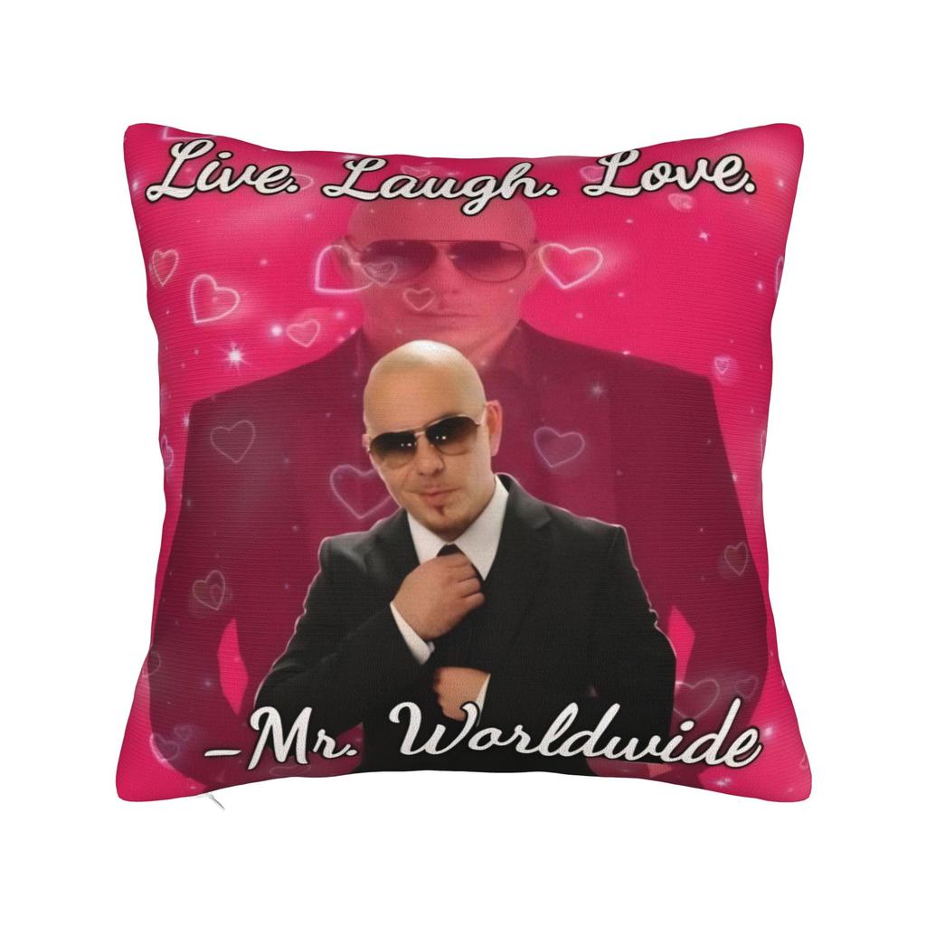 Decorative Pillow Covers Pitbull Mr Worldwide Tour Merch Home Throw Pillow Case Cover Square MultiSize