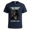 I Like Whiskey and Cigars and Maybe 3 People Tshirt for Mens Novelty Tee Top