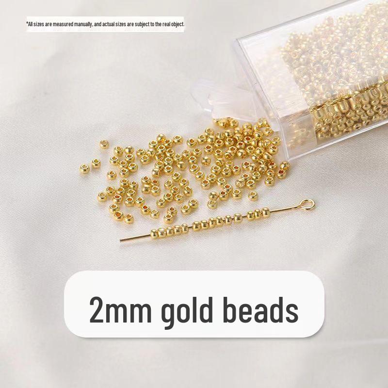 Gold & Silver 2-4mm Color-Retaining Spacer Beads for DIY Bracelets